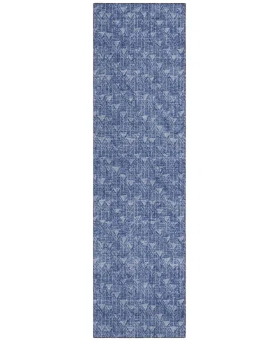 Addison Chantille Machine Washable Acn514 2'3x7'6 Runner Area Rug In Blue