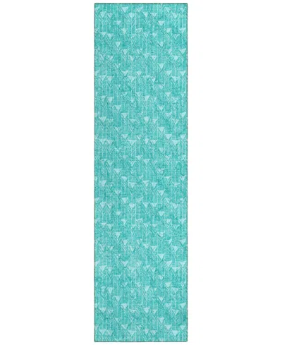 Addison Chantille Machine Washable Acn514 2'3x7'6 Runner Area Rug In Ocean