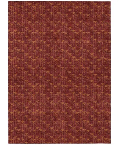 Addison Chantille Machine Washable Acn514 2'6x3'10 Area Rug In Red