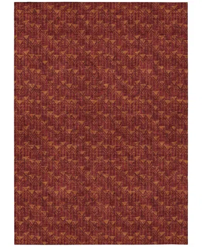 Addison Chantille Machine Washable Acn514 8'x10' Area Rug In Burgundy