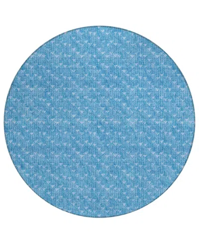 Addison Chantille Machine Washable Acn514 8'x8' Round Area Rug In Blue