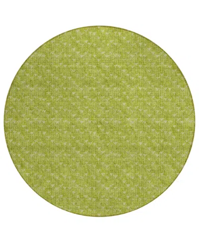 Addison Chantille Machine Washable Acn514 8'x8' Round Area Rug In Lime
