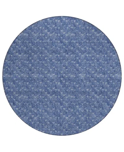 Addison Chantille Machine Washable Acn514 8'x8' Round Area Rug In Blue
