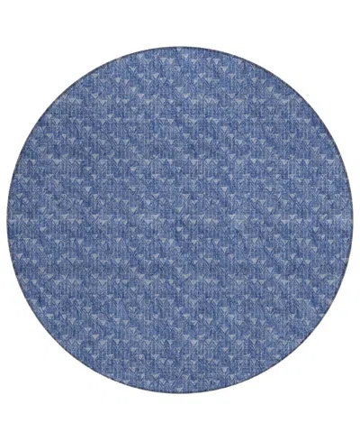 Addison Chantille Machine Washable Acn514 8'x8' Round Area Rug In Navy