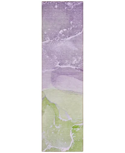 Addison Chantille Machine Washable Acn517 2'3x7'6 Runner Area Rug In Purple