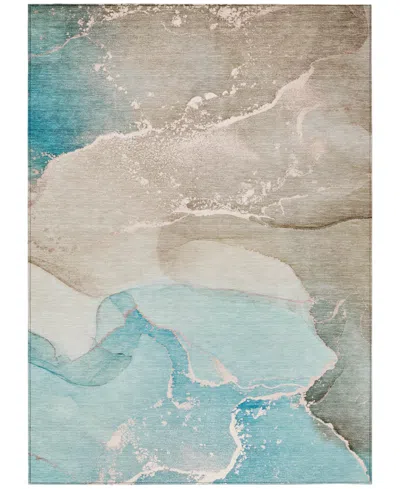 Addison Chantille Machine Washable Acn517 9'x12' Area Rug In Ocean