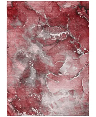 Addison Chantille Machine Washable Acn518 5'x7'6 Area Rug In Burgundy