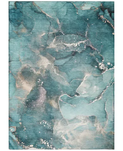 Addison Chantille Machine Washable Acn518 5'x7'6 Area Rug In Ocean