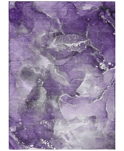 Addison Chantille Machine Washable Acn518 5'x7'6 Area Rug In Purple