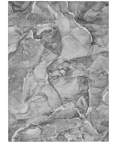 Addison Chantille Machine Washable Acn519 2'6x3'10 Area Rug In Gray,white