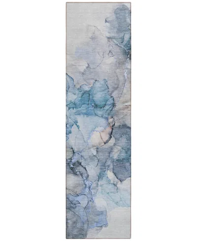 Addison Chantille Machine Washable Acn520 2'3x7'6 Runner Area Rug In Blue