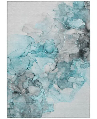 Addison Chantille Machine Washable Acn520 2'6x3'10 Area Rug In Ocean