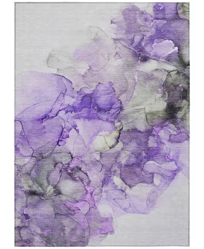 Addison Chantille Machine Washable Acn520 9'x12' Area Rug In Purple