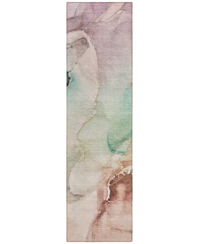 Addison Chantille Machine Washable Acn521 2'3x7'6 Runner Area Rug In Ocean