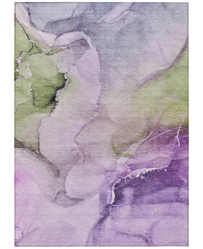 Addison Chantille Machine Washable Acn521 5'x7'6 Area Rug In Purple