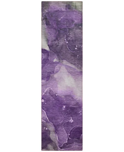 Addison Chantille Machine Washable Acn522 2'3x7'6 Runner Area Rug In Purple