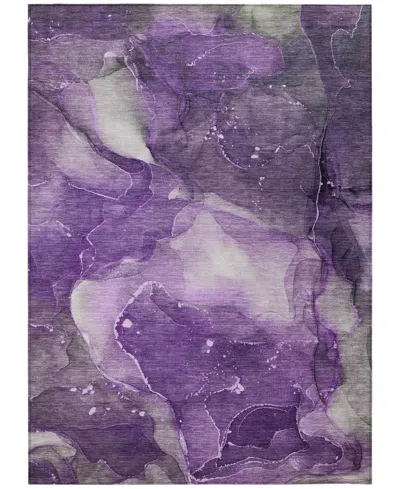 Addison Chantille Machine Washable Acn522 9'x12' Area Rug In Purple