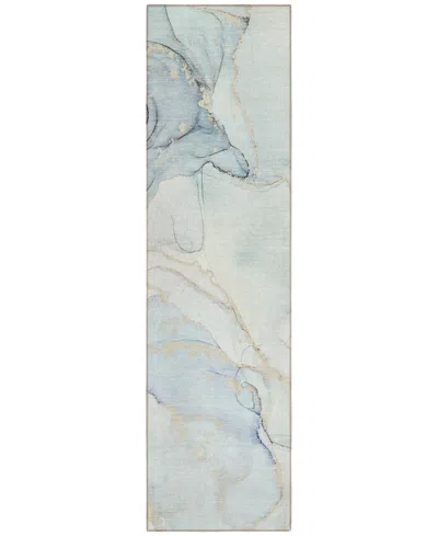 Addison Chantille Machine Washable Acn523 2'3x7'6 Runner Area Rug In Mist