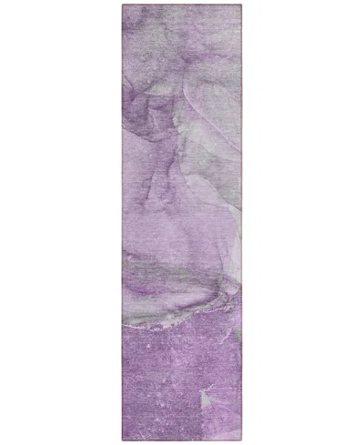 Addison Chantille Machine Washable Acn524 2'3x7'6 Runner Area Rug In Lilac