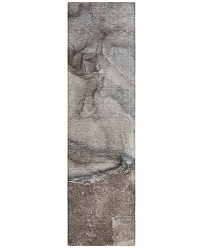 Addison Chantille Machine Washable Acn524 2'3x7'6 Runner Area Rug In Taupe
