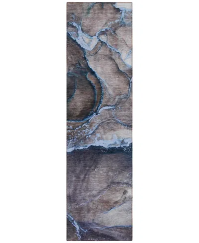 Addison Chantille Machine Washable Acn525 2'3x7'6 Runner Area Rug In Navy