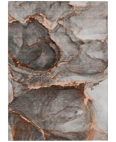 Addison Chantille Machine Washable Acn525 5'x7'6 Area Rug In Peach