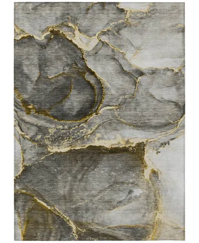 Addison Chantille Machine Washable Acn525 9'x12' Area Rug In Gold