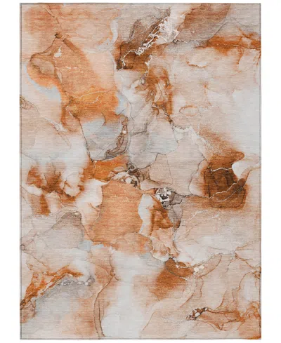Addison Chantille Machine Washable Acn526 8'x10' Area Rug In Paprika