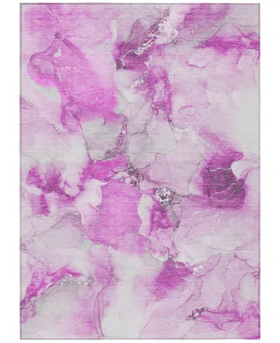 Addison Chantille Machine Washable Acn526 9'x12' Area Rug In Pink