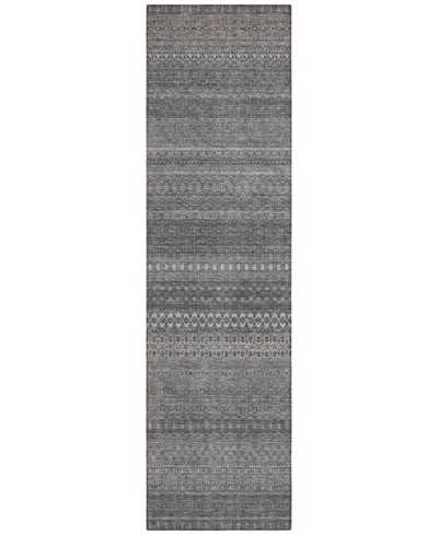 Addison Chantille Machine Washable Acn527 2'3x7'6 Runner Area Rug In Gray