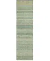 Addison Chantille Machine Washable Acn527 2'3x7'6 Runner Area Rug In Lime