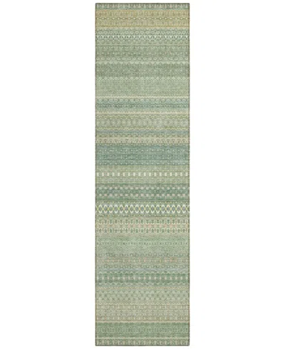 Addison Chantille Machine Washable Acn527 2'3x7'6 Runner Area Rug In Lime