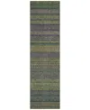Addison Chantille Machine Washable Acn527 2'3x7'6 Runner Area Rug In Olive