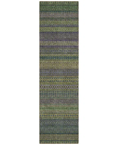 Addison Chantille Machine Washable Acn527 2'3x7'6 Runner Area Rug In Olive