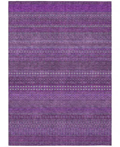 Addison Chantille Machine Washable Acn527 8'x10' Area Rug In Eggplant