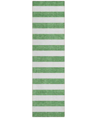 Addison Chantille Machine Washable Acn528 2'3x7'6 Runner Area Rug In Green