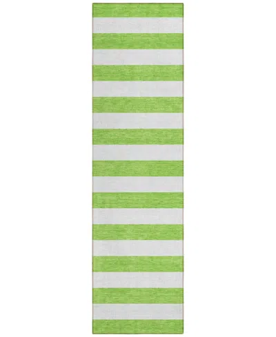 Addison Chantille Machine Washable Acn528 2'3x7'6 Runner Area Rug In Lime