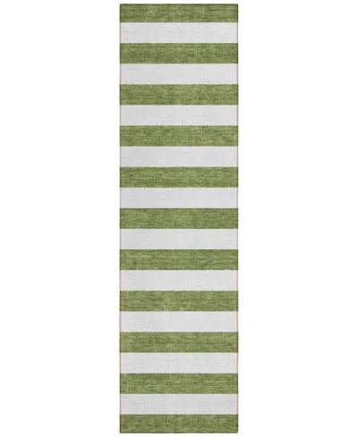 Addison Chantille Machine Washable Acn528 2'3x7'6 Runner Area Rug In Olive