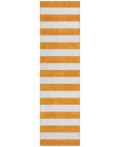 Addison Chantille Machine Washable Acn528 2'3x7'6 Runner Area Rug In Salmon