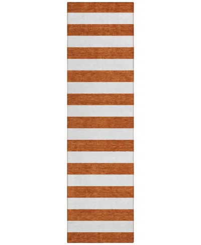 Addison Chantille Machine Washable Acn528 2'3x7'6 Runner Area Rug In Paprika