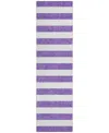 Addison Chantille Machine Washable Acn528 2'3x7'6 Runner Area Rug In Purple