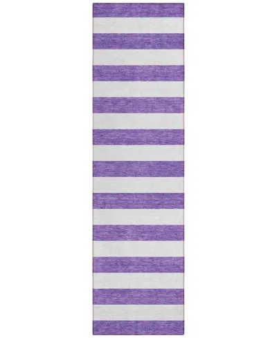 Addison Chantille Machine Washable Acn528 2'3x7'6 Runner Area Rug In Purple