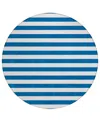 Addison Chantille Machine Washable Acn528 8'x8' Round Area Rug In Navy