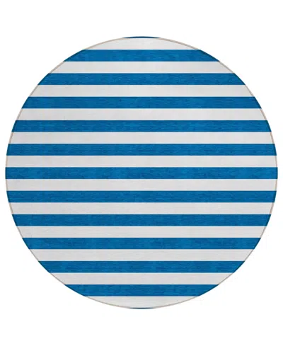 Addison Chantille Machine Washable Acn528 8'x8' Round Area Rug In Navy