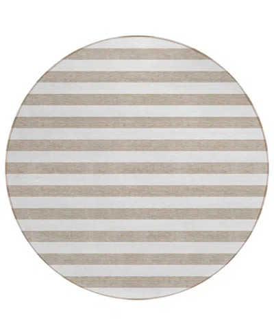 Addison Chantille Machine Washable Acn528 8'x8' Round Area Rug In Taupe
