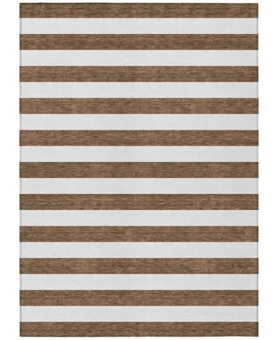 Addison Chantille Machine Washable Acn528 9'x12' Area Rug In Chocolate