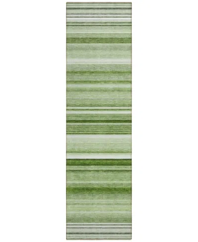 Addison Chantille Machine Washable Acn529 2'3x7'6 Runner Area Rug In Lime