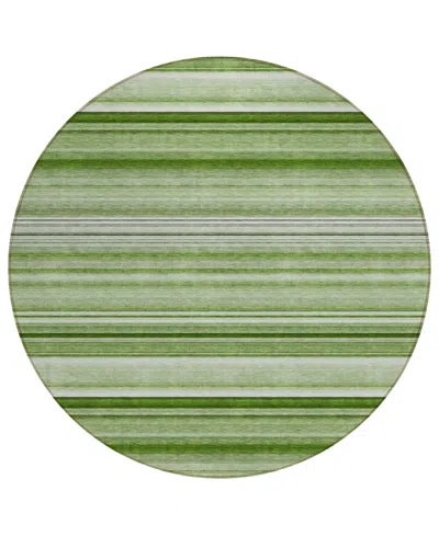Addison Chantille Machine Washable Acn529 8'x8' Round Area Rug In Lime