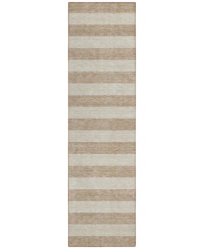 Addison Chantille Machine Washable Acn530 2'3x7'6 Runner Area Rug In Beige