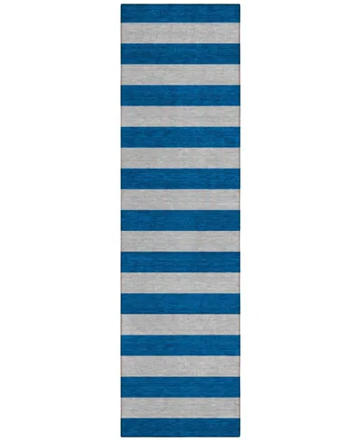 Addison Chantille Machine Washable Acn530 2'3x7'6 Runner Area Rug In Blue